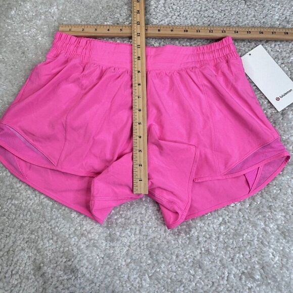 Lululemon Hotty Hot Low Rise Short Dark Prism Pink 10 Tall NEW - Picture 9 of 11